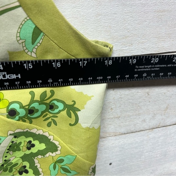 Ann Taylor Dress Womens 4 Green Floral Sleeveless V Neck Lined Side Zip Sheath - Picture 11 of 11